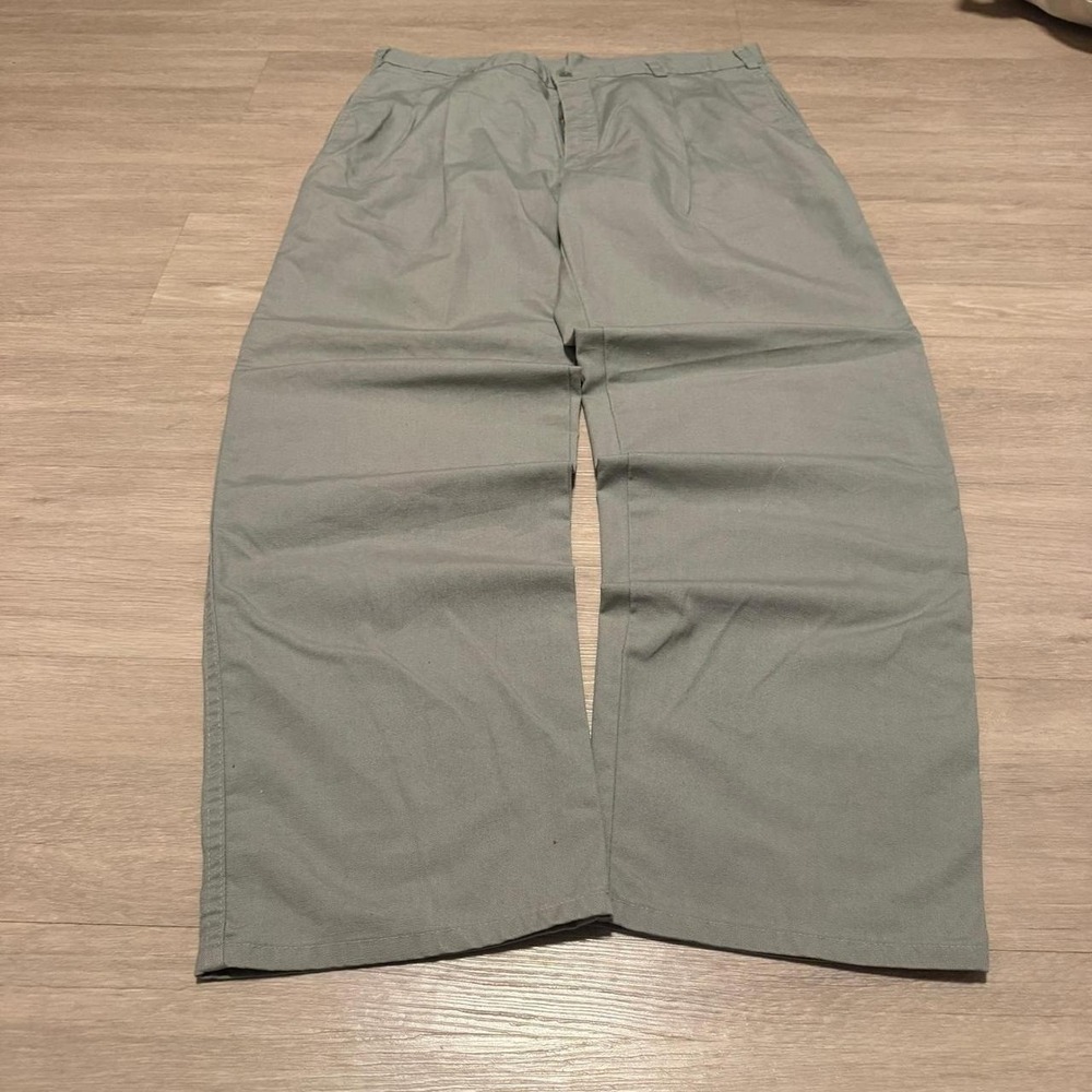 36x32 Gray Pleated Baggy Wide Leg Dress Pants Y2K Grunge